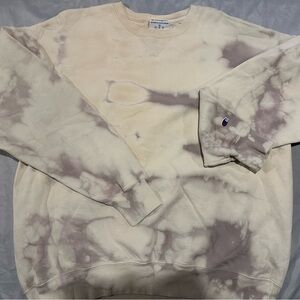 Champion Cream/Grey Tie-Dye Men's Sweater